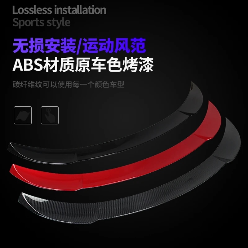 ABS Plastic Unpainted Color Rear Spoiler Lip Wing For Tesla Model 3 2017-2019