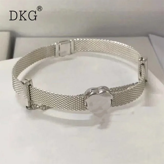 

New 100% 925 Sterling Silver Reflexions Bracelet Fit European heart Charm Beads for Women Gift Original Fashion DIY Jewelry Gift