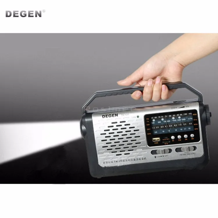 Degen DE320 2 в 1 Портативный FM коротковолновое полно диапазонное радио и MP3 плеер USB