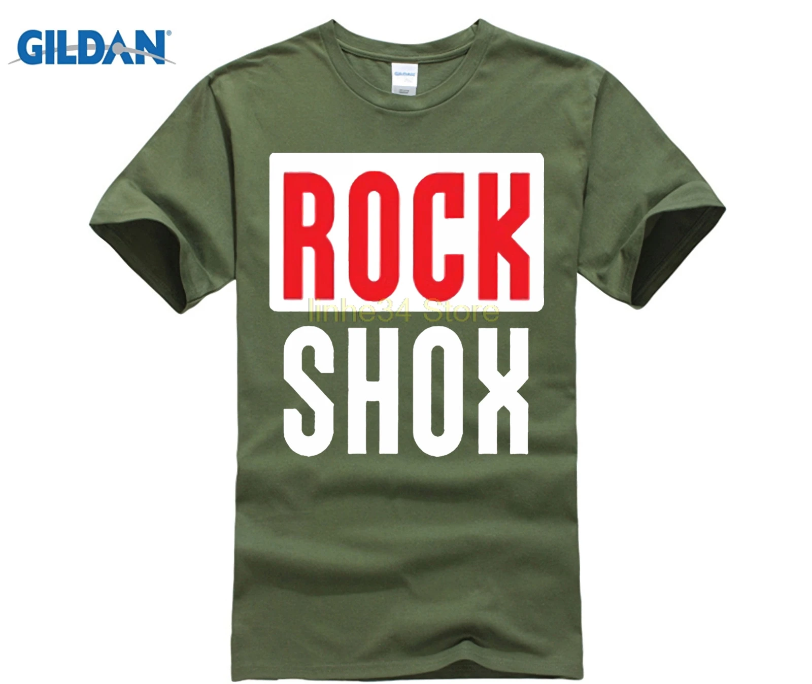 New ROCK SHOX Logo Moutain MTB Biker Bicycler Men's White Black T-Shirt Size S-3XL T Shirt Gift More Size and Colors Top