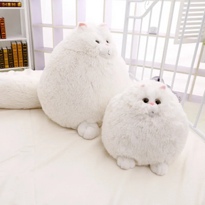 

Hot Lovely Simulation Persian Cat Plush Toys Soft Cotton Stuffed Pembroke Pet Animal Dolls New Year Christmas Gifts for Kids