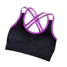 Women Sports Bra Tank Top Vest Crop Tops Camisole Yoga Fitness Workout Bras Seamless Padded Racerback Stretch
