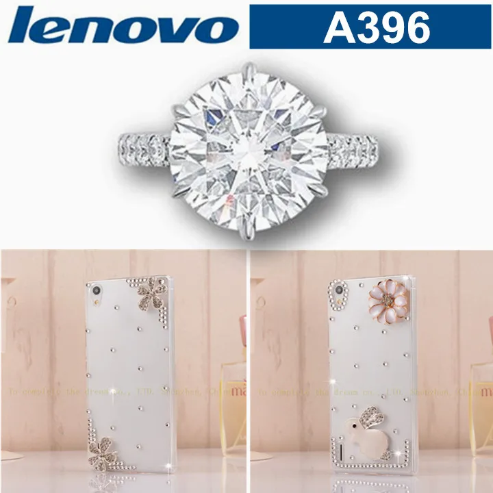 Rhinestone case cover For lenovo A396 mobile phone back cover