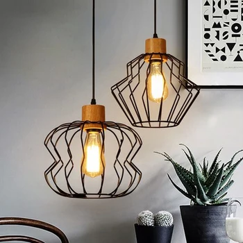 

Nordic Modern Black Single Droplights American Home Indoor Lighting Metal Pendant Lights Fixture Dining Room Restaurant Lamps