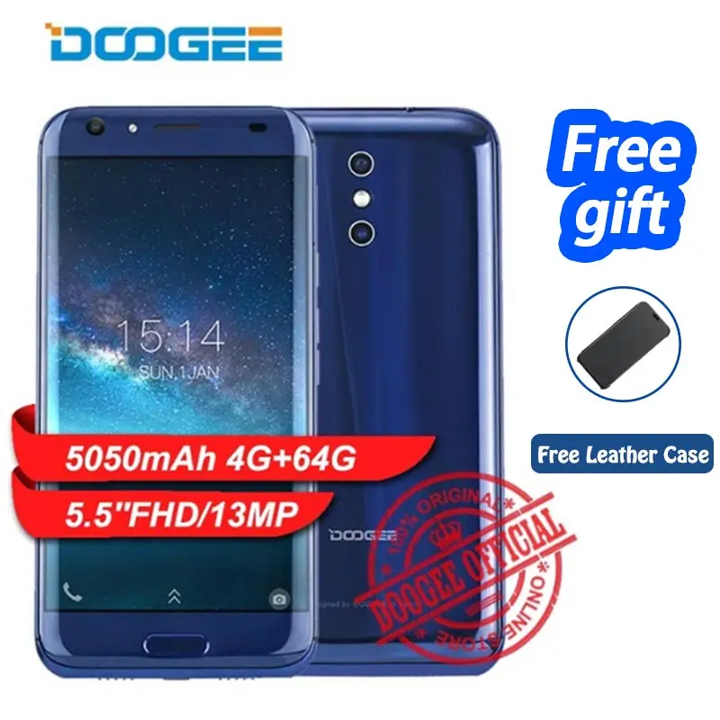 

DOOGEE BL5000 Smartphone 4GB+64GB 5.5" FHD MTK6750T Octa Core Android 7.0 mobile phone Dual Back Cameras 13MP 4G LTE Cell Phones