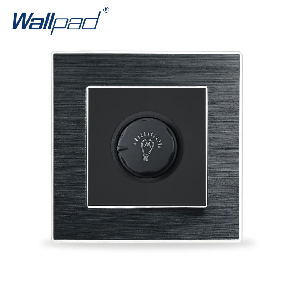 LED Dimmer Switches Wallpad Luxury Wall Light Switch Aluminium Satin