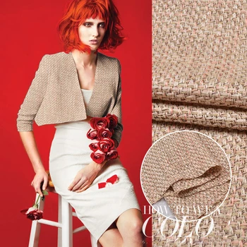 

Import Italy classic color mixing Tweed Fabric Cloth and woolen big small incense material manual DIY