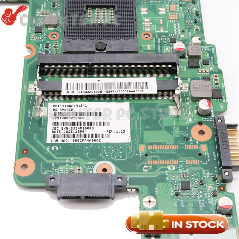 Материнская плата NOKOTION для ноутбука toshiba satellite S855 V000275420 DK10FG 6050A2491301 MB A03 HM76 DDR3 HD 7670M