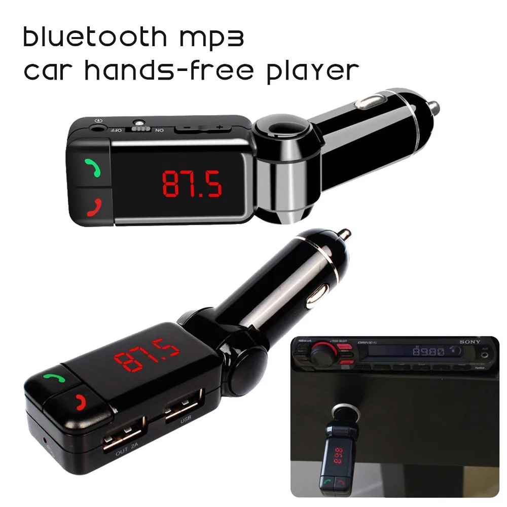Wireless FM Transmitter Hands-free Car Kit Radio Modulator MP3 LCD USB Charger