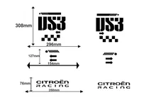 Para Citroen DS3 etiqueta engomada lateral kit del cuerpo del vinilo decal gráficos de primera calidad