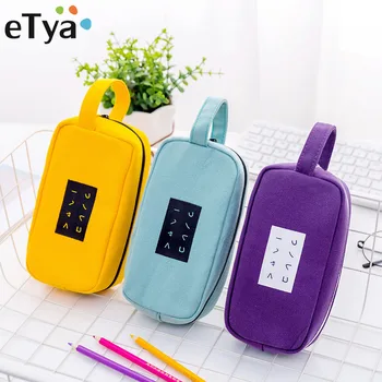 

eTya Women Cosmetic Bag Travel Cosmetics Pencil Storage Organizer Makeup Bag Casual Ladies Handbag Female Toiletries Wash Case