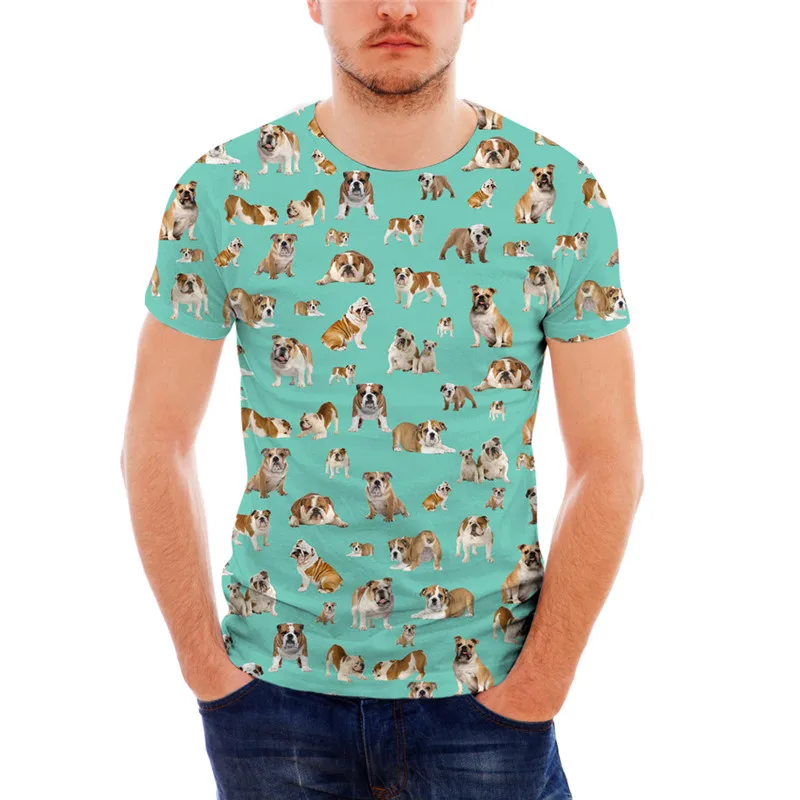 

FORUDESIGNS Funny Dog T Shirts for Men,Men`s T-shirt Fashion 2017,Animal Design Tee Shirts,Summer Short Sleeve Mens Tshirt homme