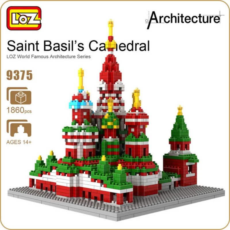 LOZ Architecture Saint Basil's Cathedral Подарочная серия алмазные блоки Строительные городской