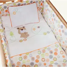 Промо-акция! Бархатный Детский комфортный спальный набор постельных принадлежностей для детей хлопок одеяло(бампер+ простыня+ подушка+ одеяло