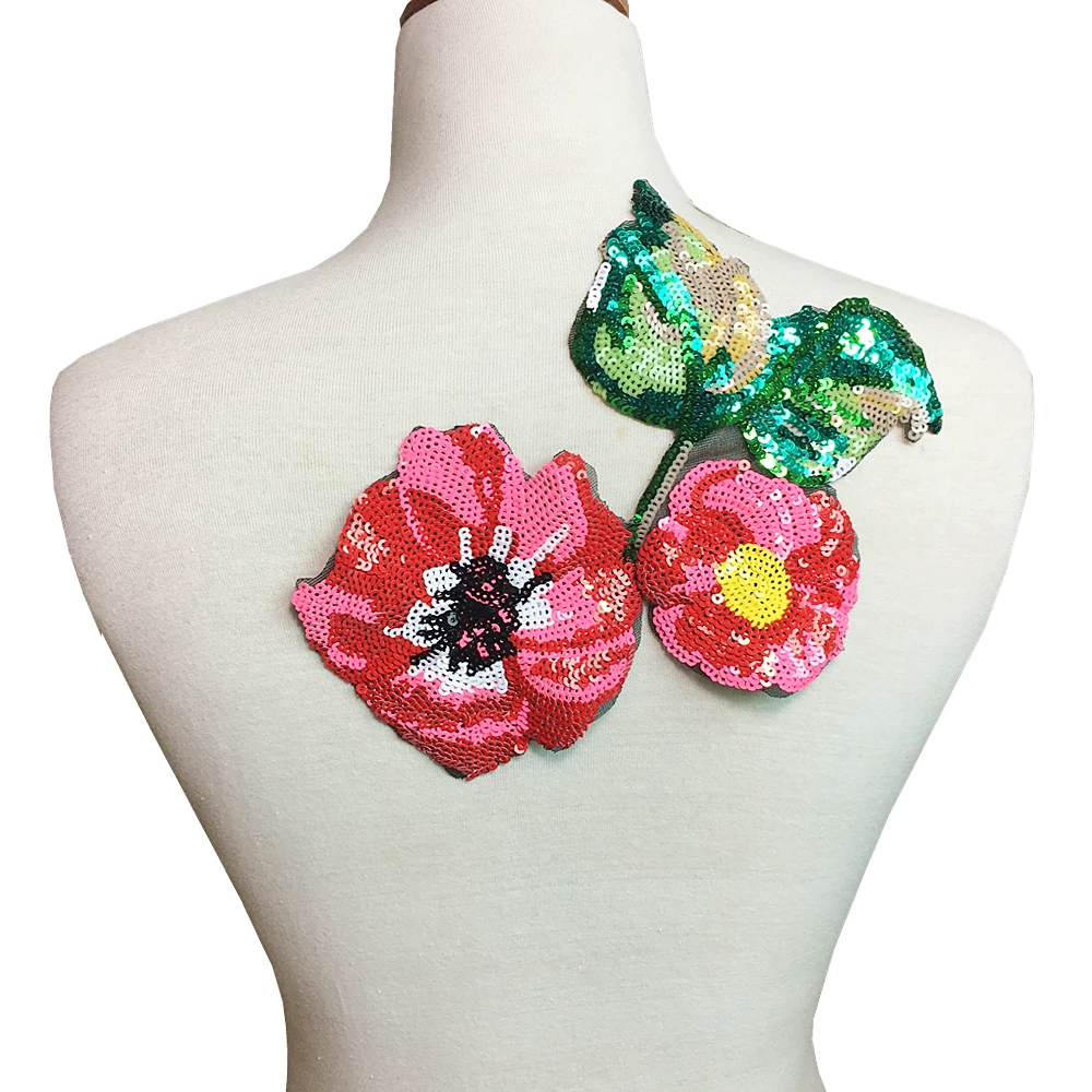2 шт. патчи с блестками 22 х18 см|flower patch|patches for clothingflower patches clothing |