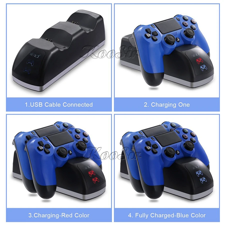 PS4/Slim/Pro беспроводной контроллер USB стойка для зарядного устройства PS 4 геймпад