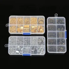 1 коробка 3 вида цветов одно кольцо/застежка омаров/Хвост цепи/зажим пряжки/падение комплект/Сумка для DIY ожерелье материалы для изготовления ювелирных изделий