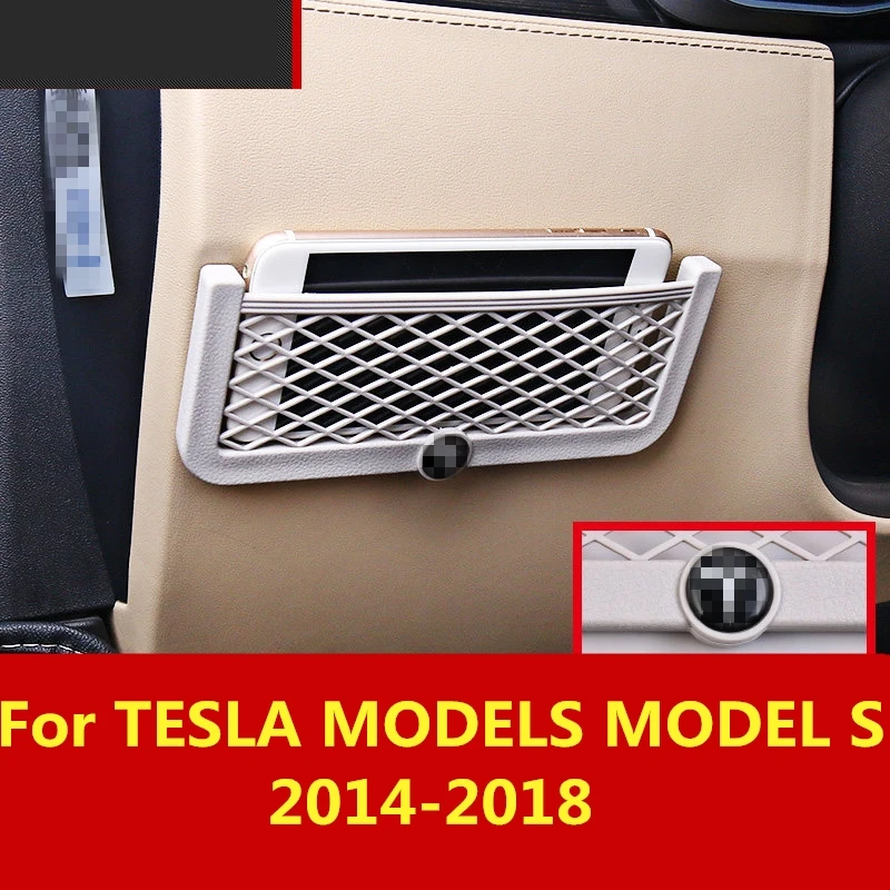 Для TESLA MODELX MODEL S 2014 2018 Матовый Стиль спинки сиденья задняя Сетчатая Сумка для