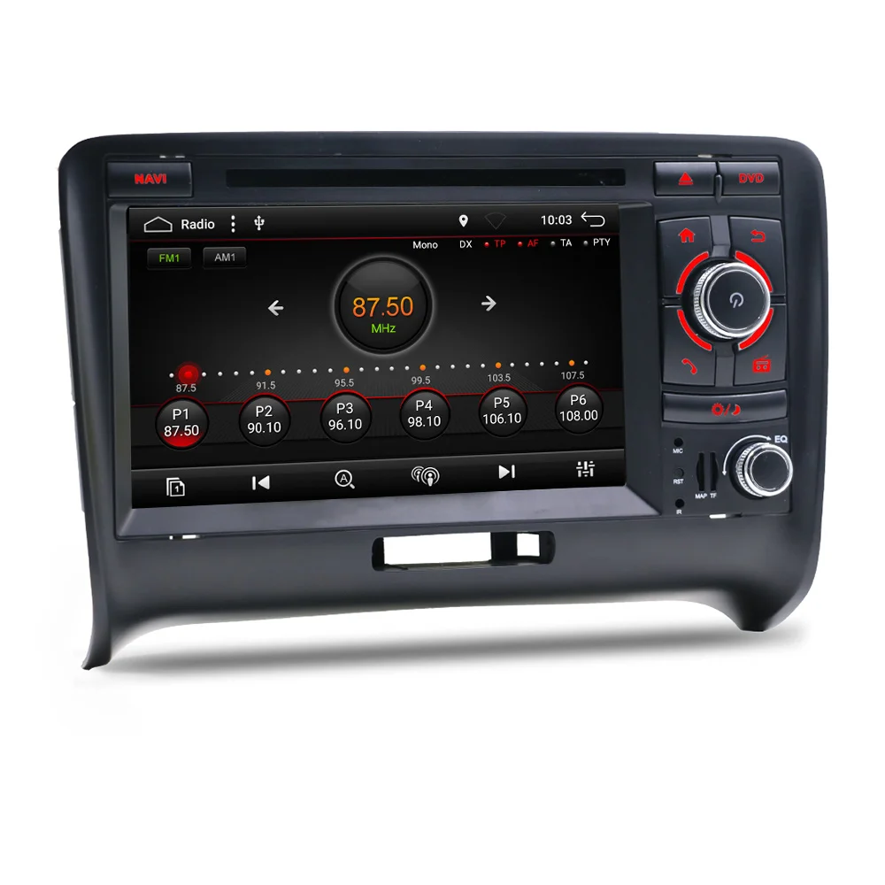 Sale Eunavi Android 9.0  Car Radio GPS 2 Din Car Multimedia Player DSP  For Audi/TT 2006-2012 Canbus DDR3 2GB OBD2 Bluetooth Wifi DVR 3