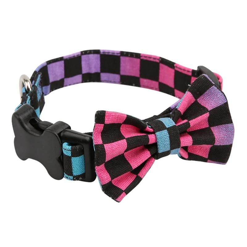Новинка, регулируемый галстук-бабочка для домашних собак, кошек, цветной ошейник с поводком, кольцо в форме кости, ремень безопасности