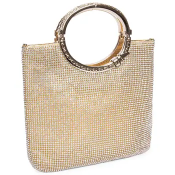 

LJL Women's Handbag Rhinestone + satin Bag Evening Bags Wedding Clutch Purse