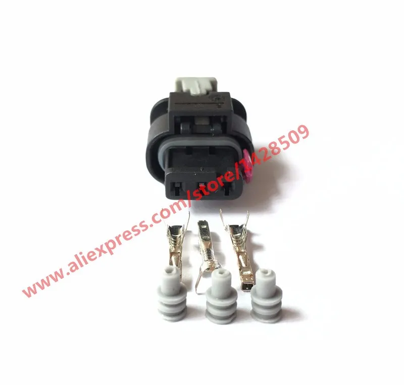 

5 Sets Tyco AMP 3 Pin Waterproof Auto Wire Connector With Terminals And Seals 1718653-1 / 4F0 973 703A / 2-1718652-3