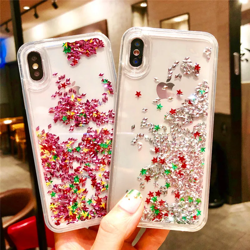 

Cute Quicksand Cases For iPhone X Case For iPhone 6 6s 7 8 Plus Case Glitter Liquid Back Cover For iPhone 6 S Cases