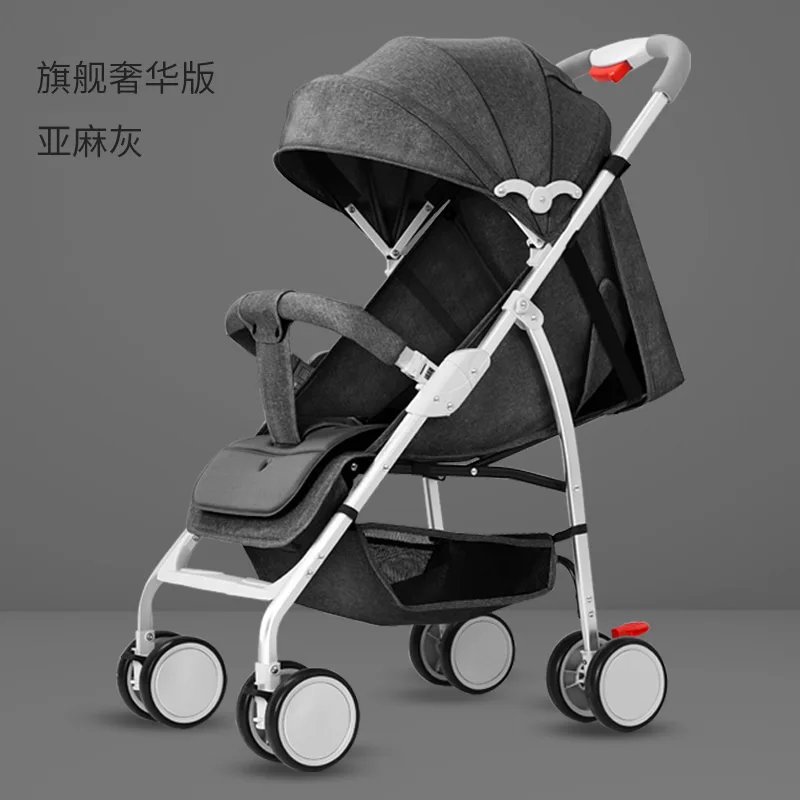 4,6 кг Ультра-светильник, переносная коляска, может лежать, детский зонт, коляска, складной амортизатор, детская коляска - Цвет: dark grey A