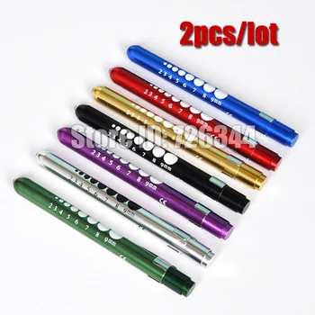 

2PCS Pen Type Pocket Medical Penlight Torch Light Otoscope Ophthalmoscope LED First Aid Flashlight for Dental Throat Check