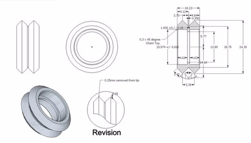 3d Принтер шкив V 625ZZ отправить мобильное колесо openbuilds алюминиевый профиль шкив внешний диаметр 23,89 мм