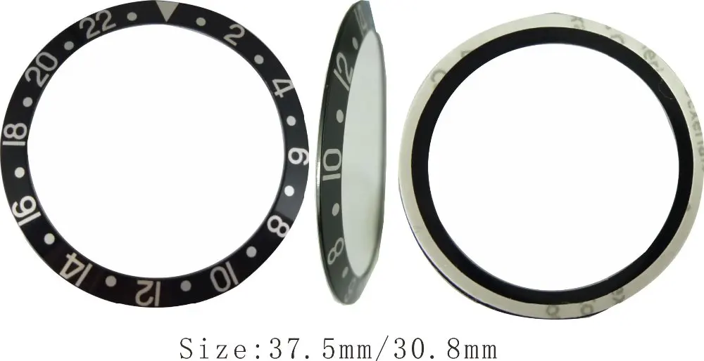 

GMT watch black bezel insert