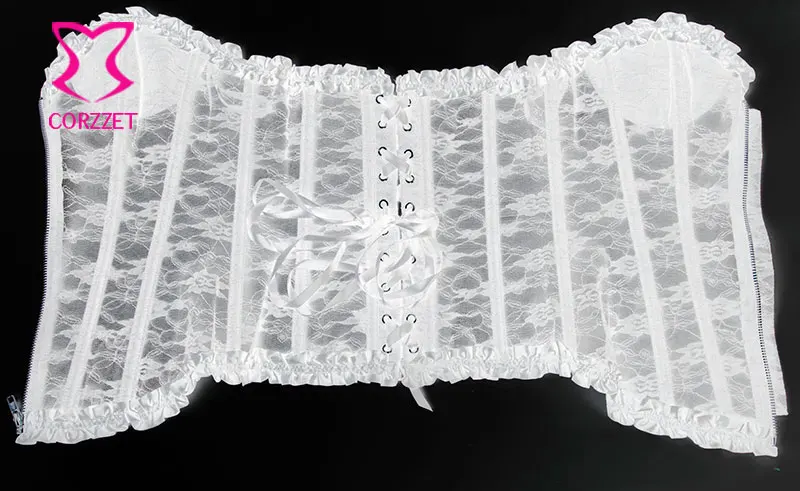 Женский кружевной корсет с чашками пуш ап и вышивкой|white lace corset|corset bustierlace corset |