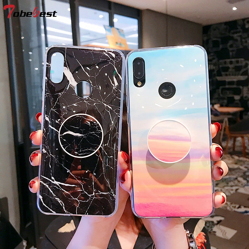 

Marble Case sFor Xiaomi Redmi Note 7 6 5 Pro Case Soft TPU Silicone IMD Stand Holder Back Cover For Xiaomi Mi 8 9 8 Lite Cases