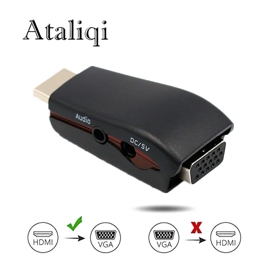 HDMI VGA адаптер конвертер кабель с аудио Поддержка HD 1080 P для ТВ Box Xbox X360 PS3 PS4