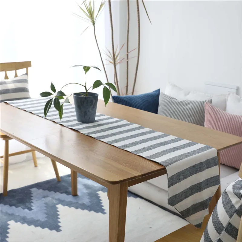 Nodic Print Stripe Table Runner Flag Modern Fashion Tablecloth Cover Placemat Pillowcase Wedding Party Home Decoration | Дом и сад