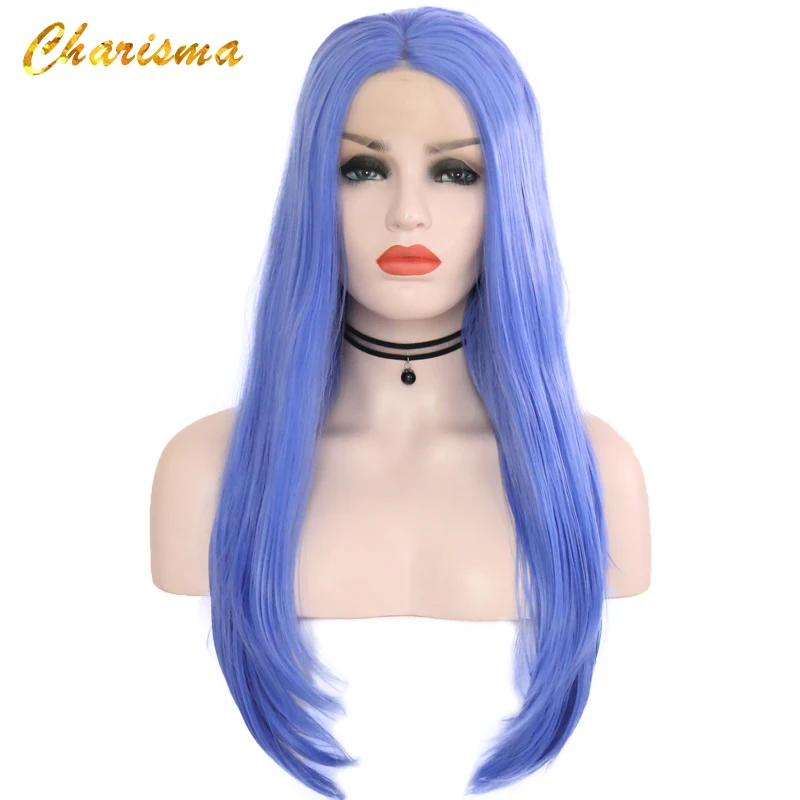 Charisma Natural Wave Synthetic Lace Front Wigs High Quality Blue Color