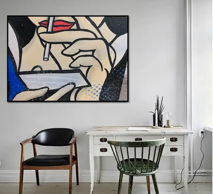 

hand made oil painting cartoon Alec Monopoly superman on canvas good gift for wall decoration