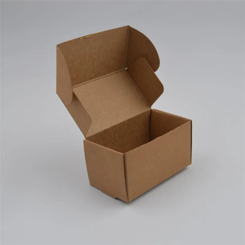 Brown Kraft Paper Box Candy Jewelry Packaging Boxes Parties Wedding Wrap White
