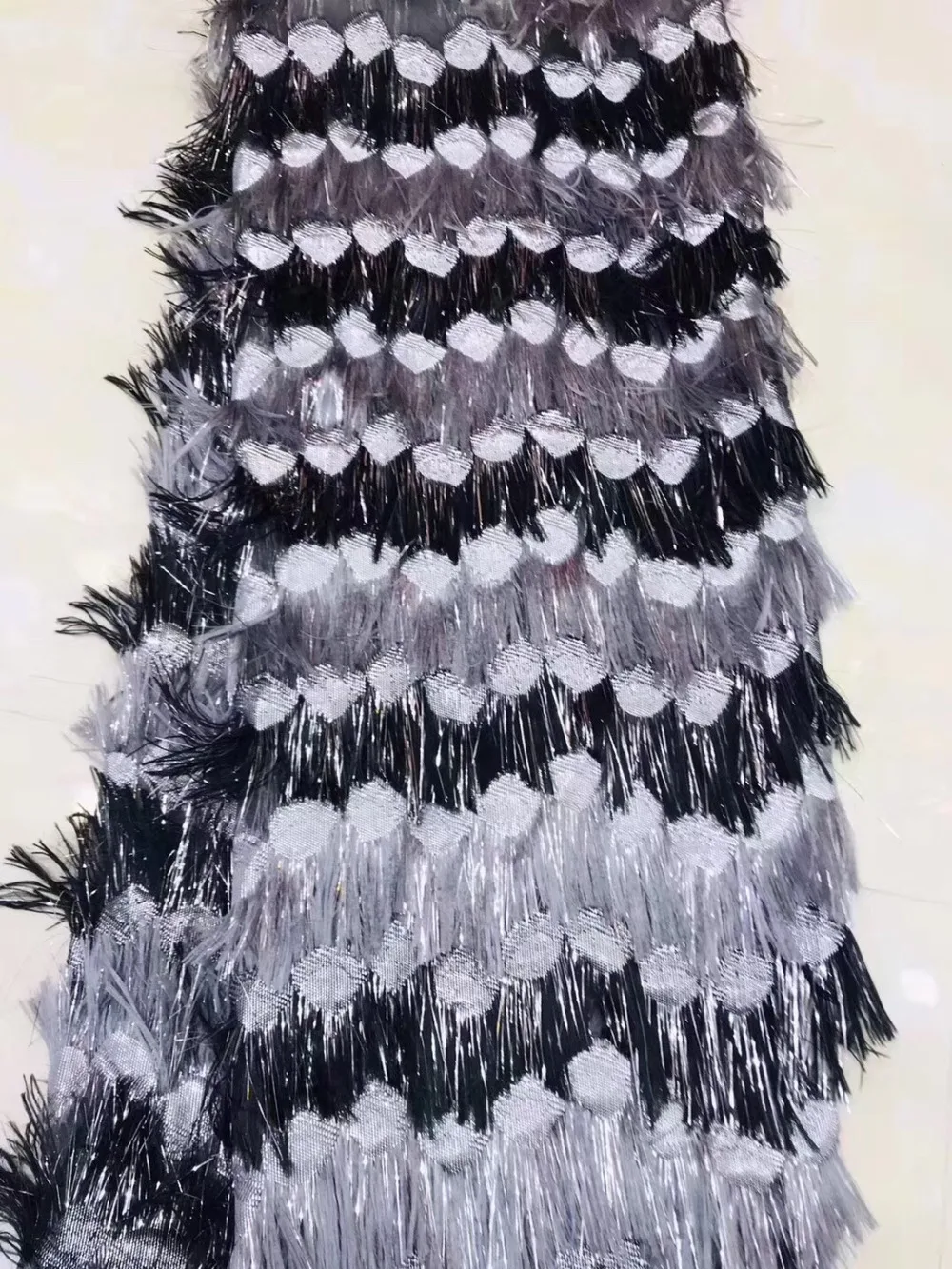 

2019 Latest African Lace Fabric High Quality Nigerian French Swiss voile Mesh Lace Fabrics Black 5 Yards For Wedding Dress A1199