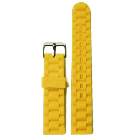 18mm Mango Yellow Silicone Jelly Rubber Men Ladies Watch Band Straps WB1060W18JB