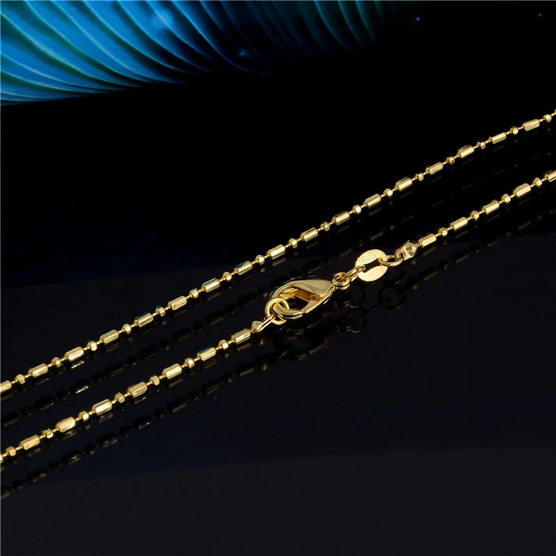 SHUANGR золотое наполнение 1,5 мм шестиугольник модная красивая цепочка ожерелье 20 дюймов TY050
