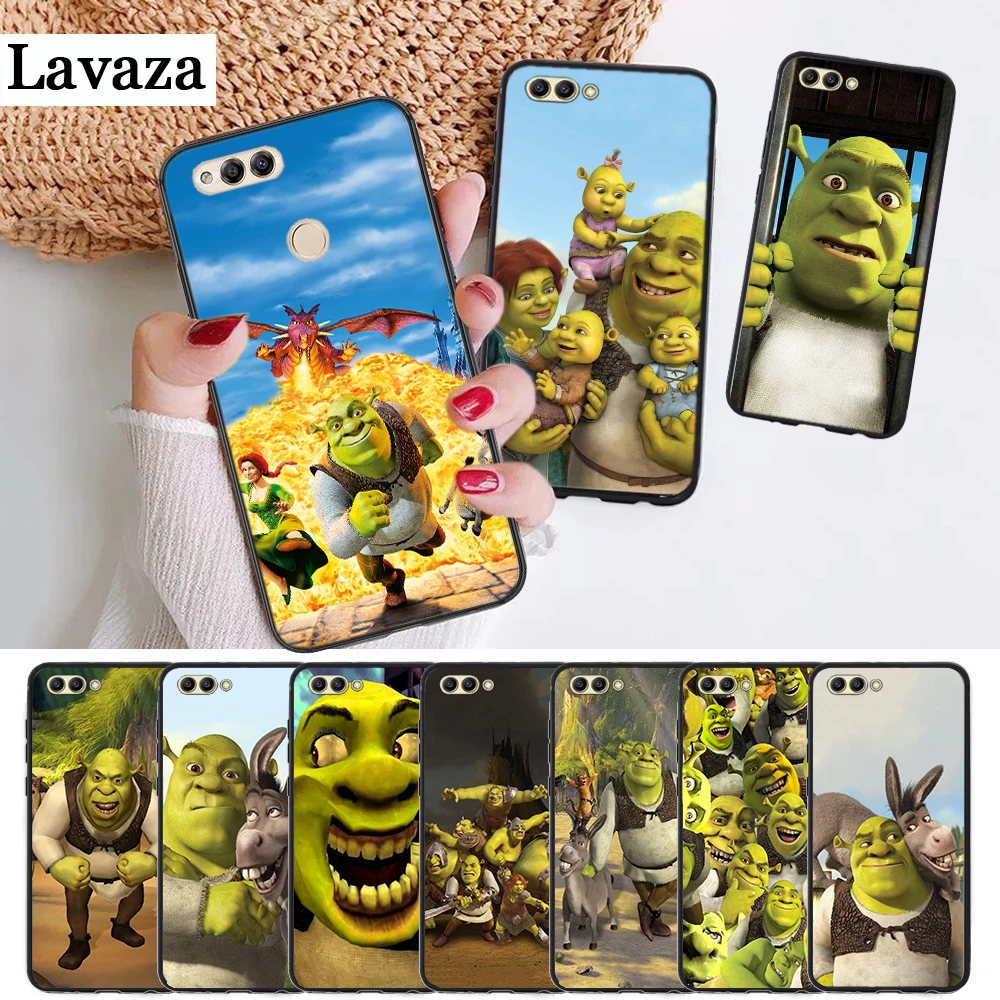 

Lavaza Cartoon Moive Shrek Coon Silicone Case for Huawei honor 6A 7A Pro 7X 8 Lite 8X 8C 9 Note 10 View 20 9X