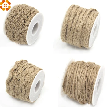 

New Arrival!5yard Natural Hessian Jute Twine Rope Burlap Ribbon DIY Craft Vintage Home Decor Wedding Party Decoration Supplies