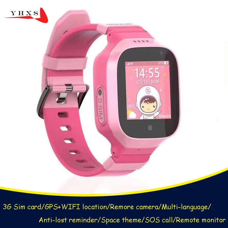 

IP67 Waterproof Smart 3G Wifi GPS Tracker Child Kids Watch Remote Monitor Camera SOS Call Anti-lost Smartwatch For iOS Android