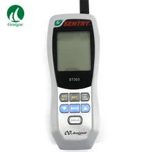 ST303 цифровой углекислого газа CO2 детектор спирта дыхания анализатор с большим двойным ЖК-дисплей Дисплей CO2 Диапазон измерения: 0~ 9999 ppm регистратор данных с USB
