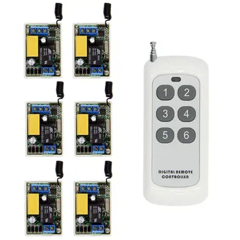 

500m Mini Size 220V 1CH 1CH 10A Wireless Remote Control Lighting Switch Relay Receiver + 6CH Transmitter System ,315 / 433 MHz
