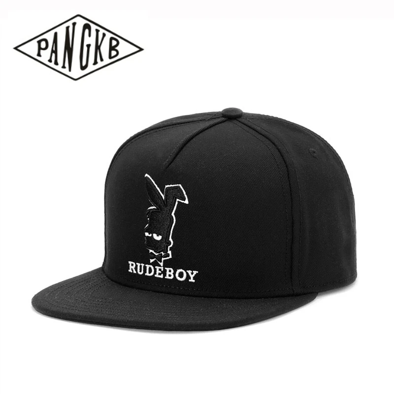 

PANGKB Brand Rude Cap black hip hop snapback hat for men women adult outdoor casual sun baseball cap bone