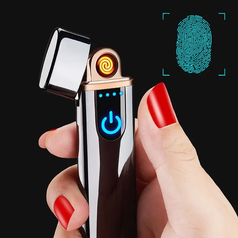 Mini-USB-Charging-Sensor-Touch-Screen-Electronic-Tungsten-Cigarette-Lighter-Flameless-Rechargeable-Windbreak