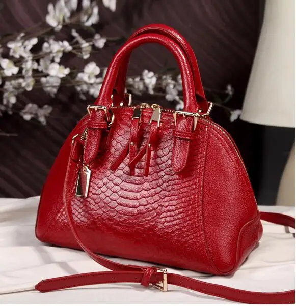

Fashion Shell Women's Genuine Leather Handbag Women Shoulder Crossbody Bags Ladies Serpentine Marry Bag Bolsas Feminina