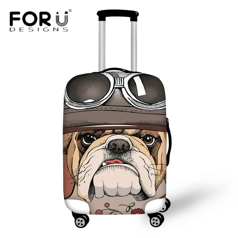

FORUDESIGNS Cool Tough Bulldog Pattern Luggage Cover Thick Dust Rain Cover for 18-30 Inch Travel Bag Suitcase Protective Covers